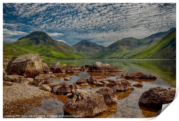 Wast Water The Lake District Cumbria UK Print by John Gilham