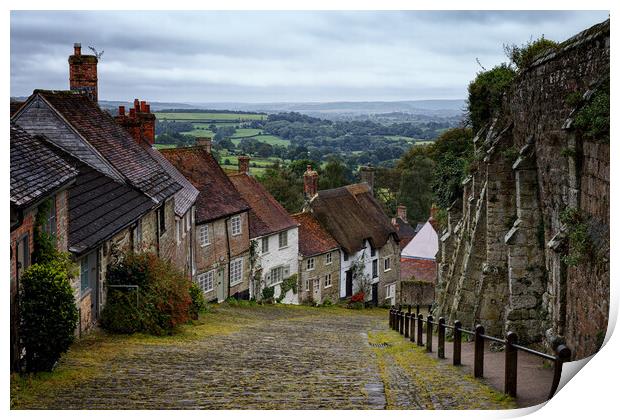 Gold Hill or Hovis Hill Shaftesbury Dorset England UK Print by John Gilham