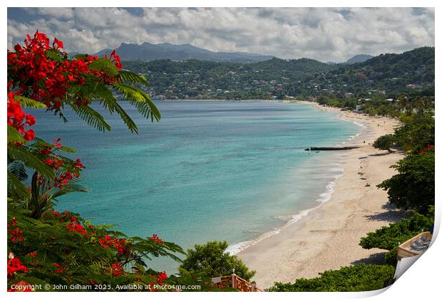 Grand Anse Beach St George Grenada The Caribbean Print by John Gilham