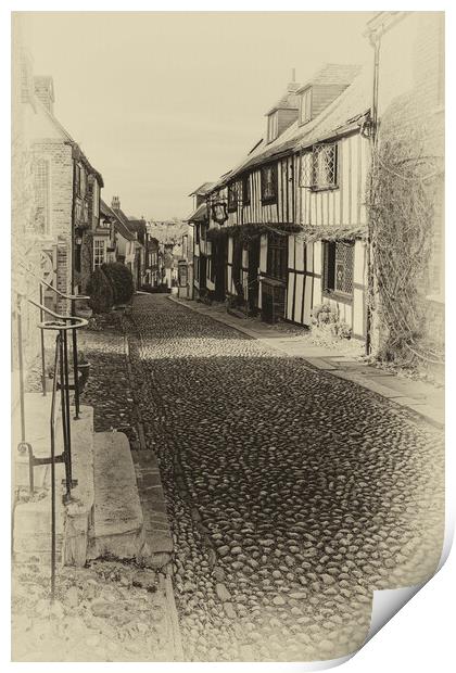 Outdoor street in Mermaid Street Rye East Sussex E Print by John Gilham