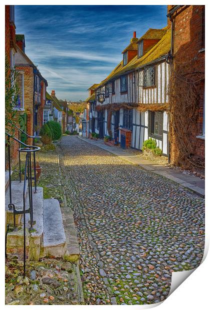 Mermaid Street Rye East Sussex England UK Print by John Gilham