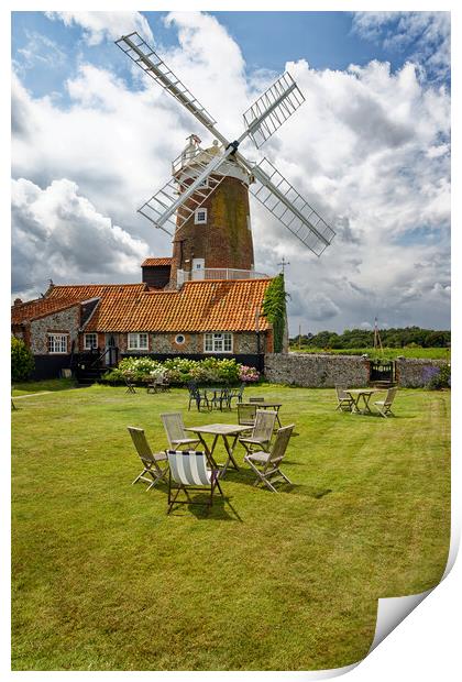 Cley Windmill, Cley, Next the Sea, Norfolk, England UK Print by John Gilham