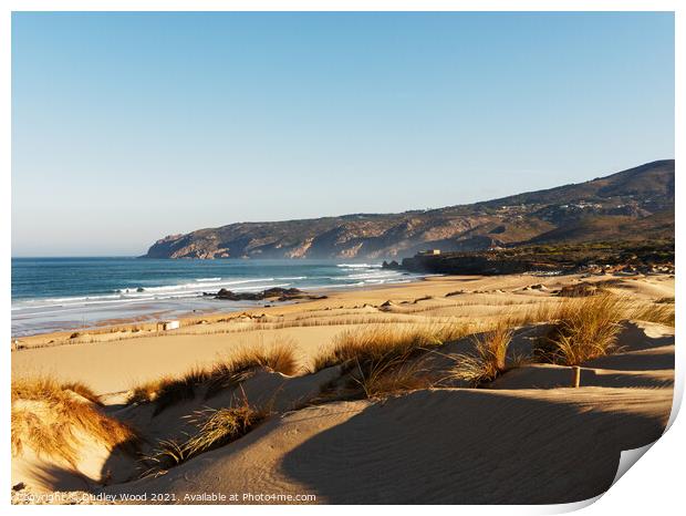 Serenity at Guincho Beach Print by Dudley Wood