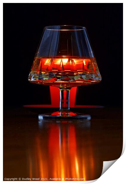 Romantic Evening Cognac Print by Dudley Wood