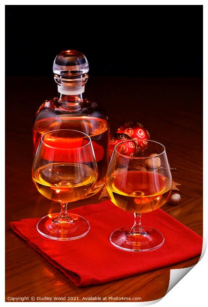 Festive Cognac Delight Print by Dudley Wood