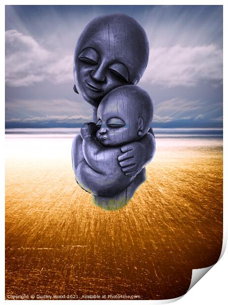Serene Motherly Love Print by Dudley Wood