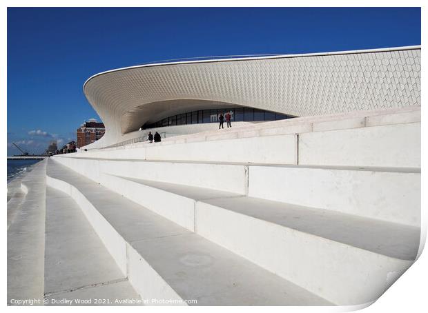 Curving Modern Architecture in Lisbon Print by Dudley Wood