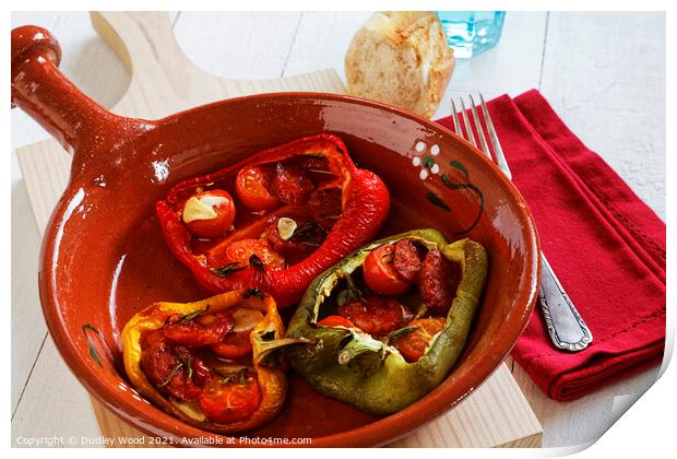 Spicy Mediterranean Roasted Peppers Print by Dudley Wood