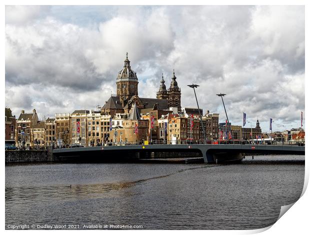 Majestic Basilica in Amsterdam Print by Dudley Wood