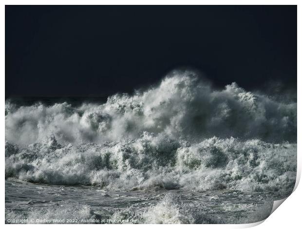Majestic Turbulent Waves Print by Dudley Wood