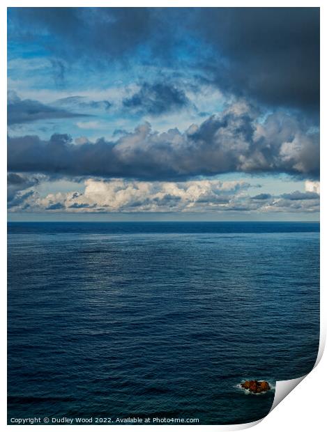 Blue sea and sky Print by Dudley Wood