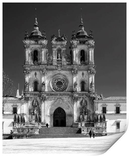 Monastery Alcobaça monochrome Print by Dudley Wood