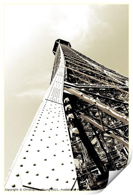 Abstract Eiffel  Print by Chris Chung