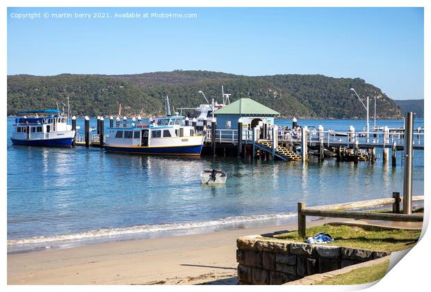 Ferry boats at Palm Beach Ferry Wharf Print by martin berry