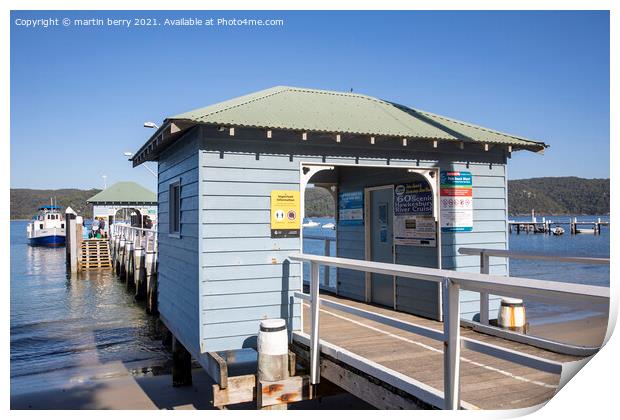 Palm Beach Ferry Wharf Sydney Print by martin berry