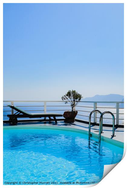 Pool with a View Print by Christopher Murratt