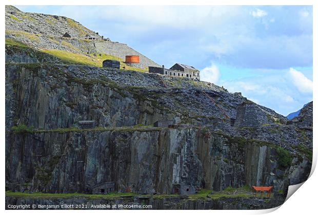 Ruined Slate Quarry Print by Benjamin Elliott