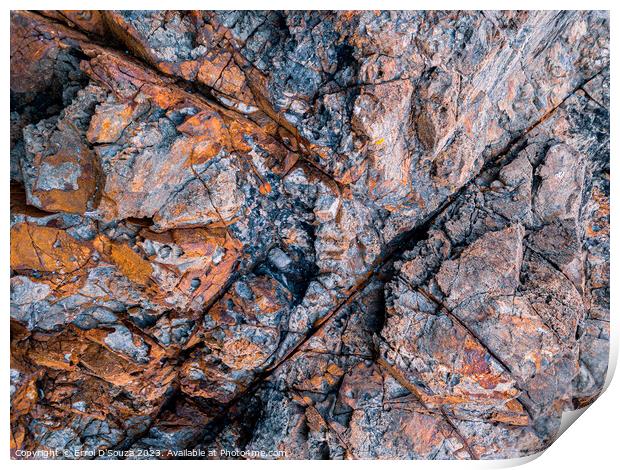 Abstract Rock Textures Print by Errol D'Souza