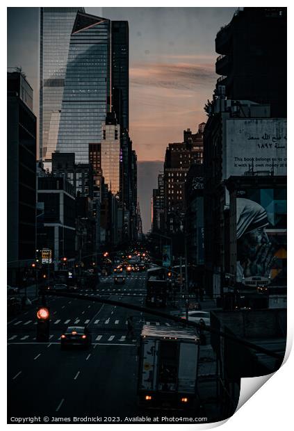 New York Street Print by James Brodnicki