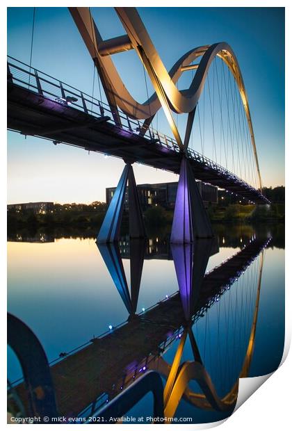 Infinity Bridge, Stockton on Tees Print by Mick Evans