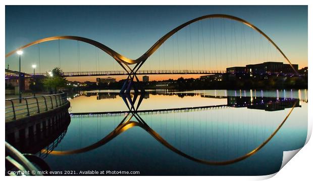 Infinity Bridge Stockton on Tees Print by Mick Evans