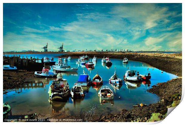 Paddy's Hole South Gare Redcar Print by Mick Evans