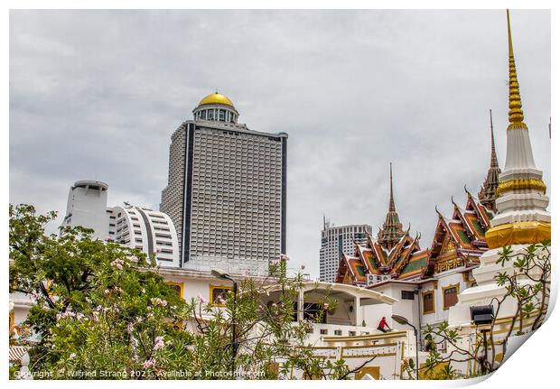 the cityscape of Bangkok Thailand Asia Print by Wilfried Strang