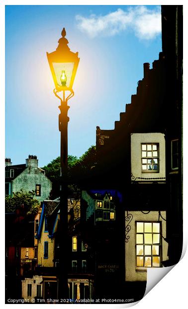 Lamplight Supper Print by Tim Shaw
