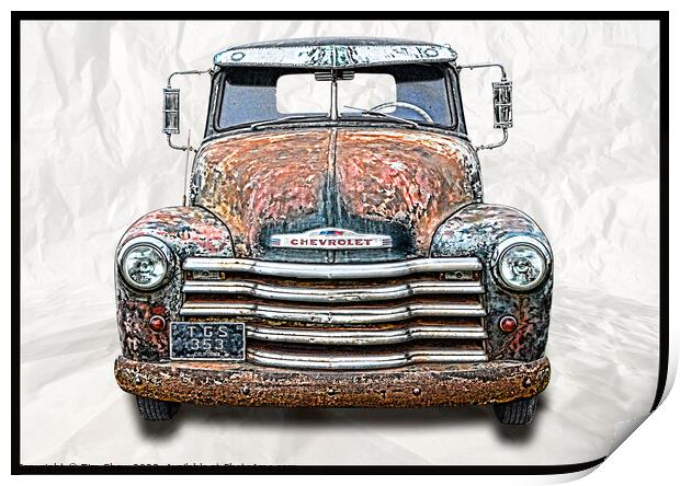 Old American Rat pickup truck Print by Tim Shaw