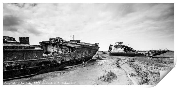 Abandoned Fleet. River Wyre Print by Ian Miller