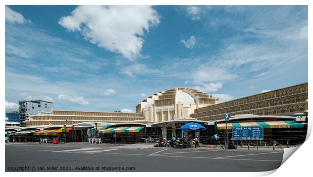 Central Market, Phnom Penh Print by Ian Miller