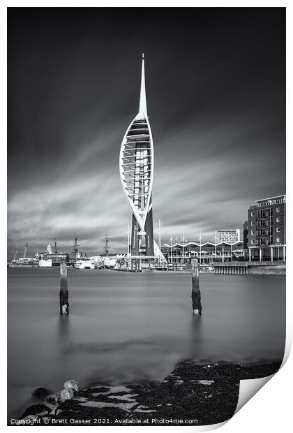 Portsmouth Spinnaker Tower Print by Brett Gasser