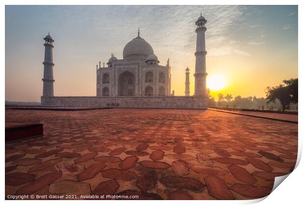 Taj Mahal Print by Brett Gasser
