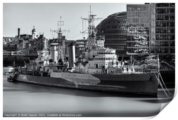 HMS Belfast Print by Brett Gasser