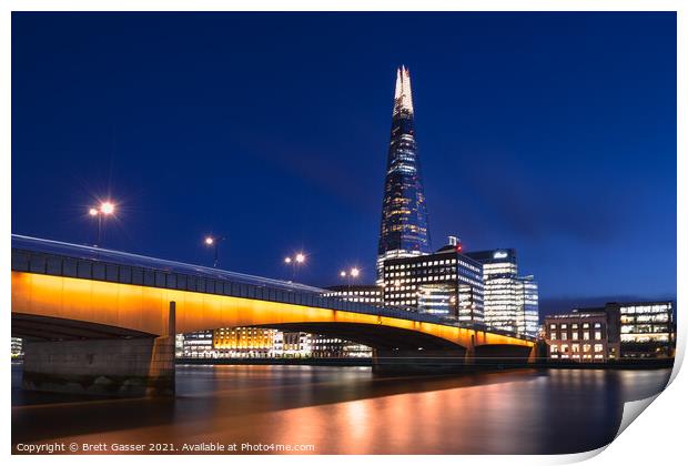 London Bridge and The Shard Print by Brett Gasser