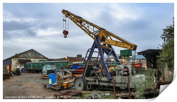 Old Crane Used on Rails  Print by GJS Photography Artist