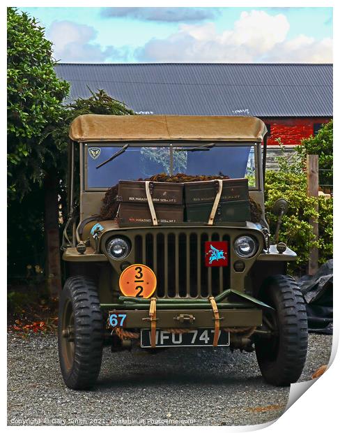A Jeep from 1940s Used in WW2 Print by GJS Photography Artist