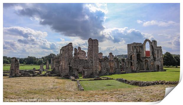 Castle Acre Priory Print by GJS Photography Artist