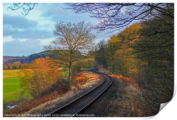 Vibrant Trainlines Print by GJS Photography Artist