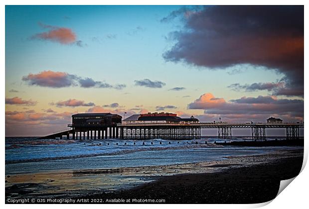 Sunset at the Lifeboat Station Print by GJS Photography Artist