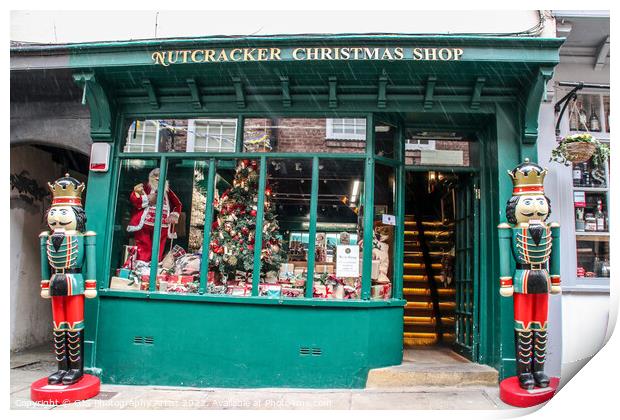Nutcracker Christmas Shop Print by GJS Photography Artist