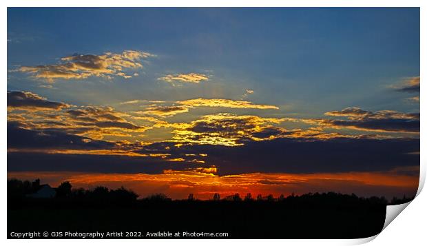 Dereham Sunset Print by GJS Photography Artist