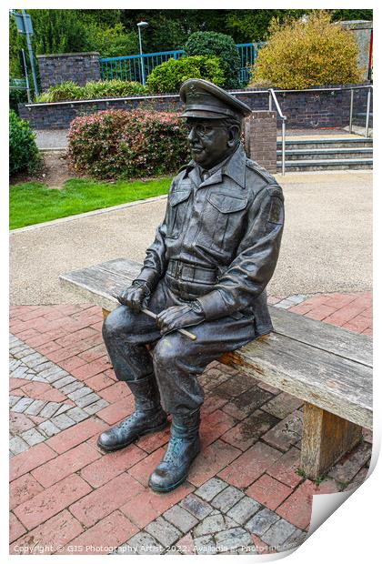 Captain Mainwaring Statue  Print by GJS Photography Artist
