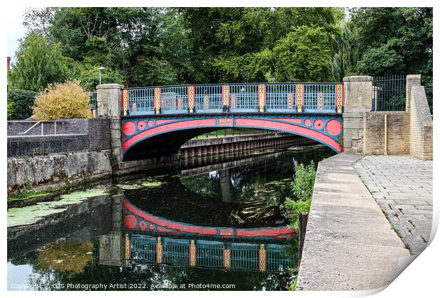 Thetford Town Bridge Waterside Print by GJS Photography Artist