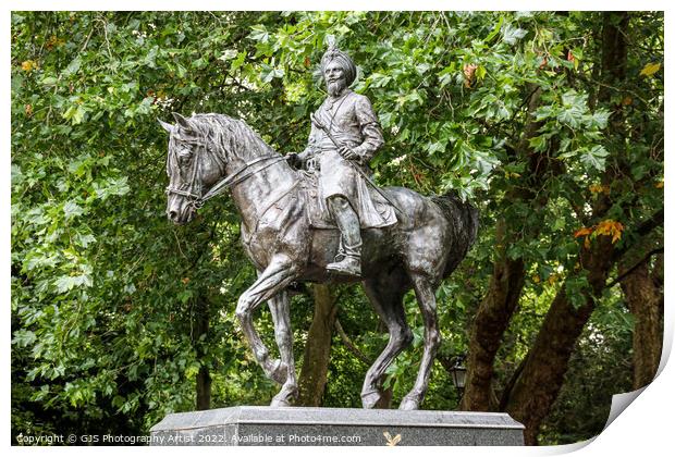 Histories and Cultures Together Statue and Horse Print by GJS Photography Artist