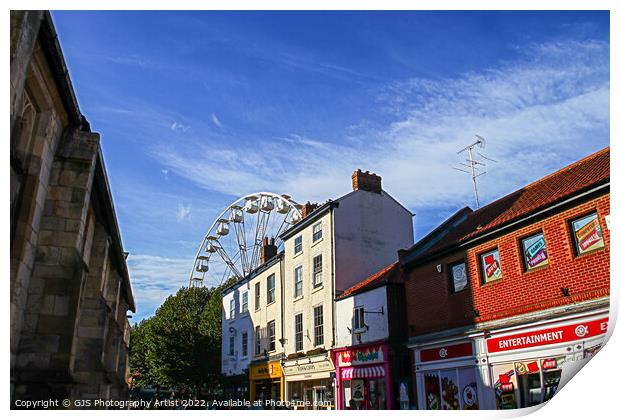 Wheel in the Street Print by GJS Photography Artist