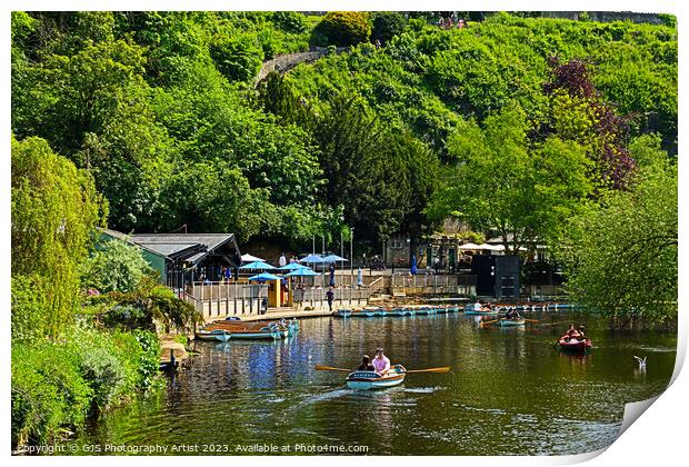 Rowing on the Nidd Print by GJS Photography Artist