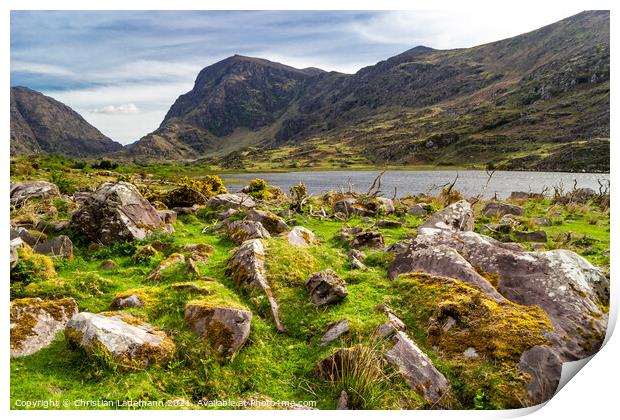 Scenery at Black Lake in the Gap of Dunloe, Kerry, Print by Christian Lademann