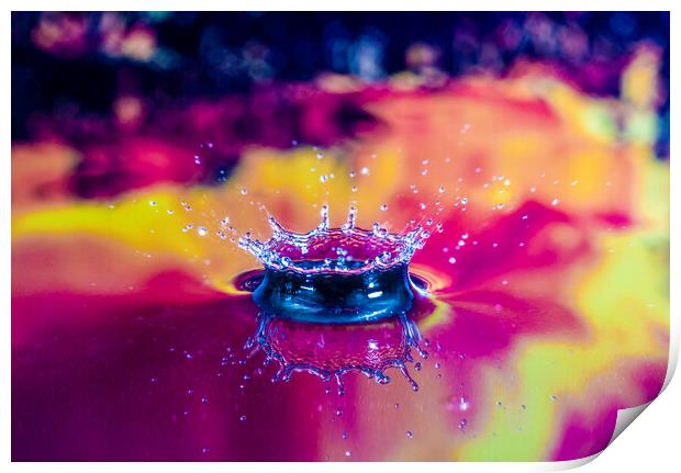 Water Drop Photography Print by Antonio Ribeiro