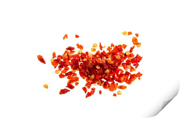 Chilli Peppers Dry Flakes Print by Antonio Ribeiro